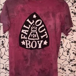 Red Tie Dye Fall Out Boy Shirt <3